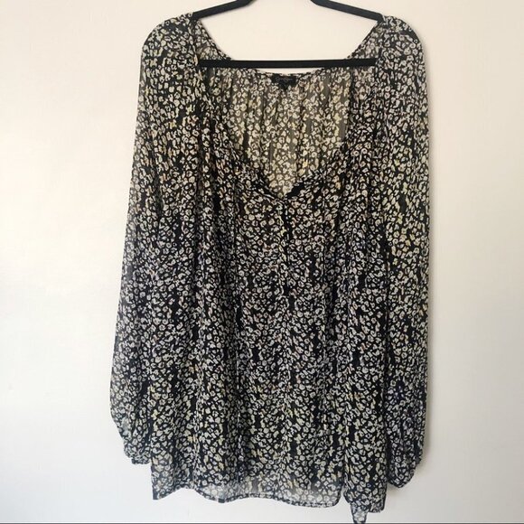 Jessica Simpson Print Boho Blouse 3X - Picture 4 of 6